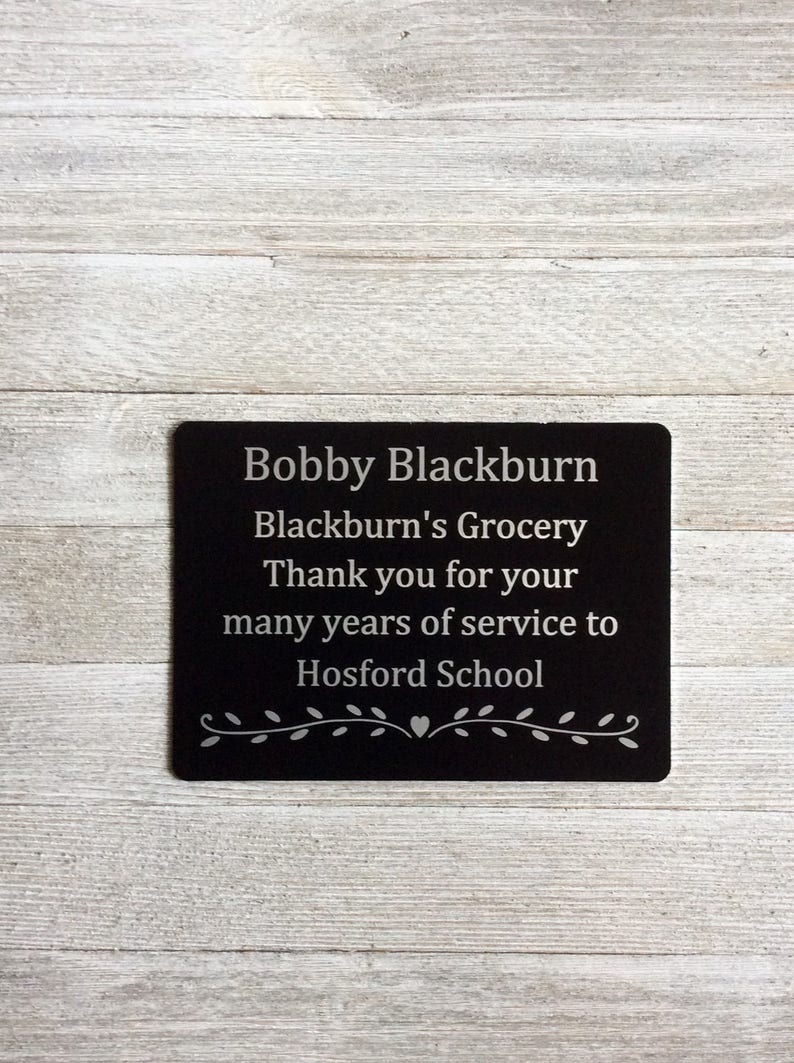 Engraved Metal Plaque Outdoor Memorial Plaques Memorial Etsy