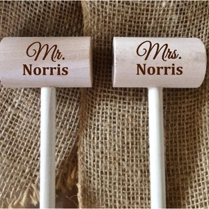 Crab Mallets, Laser Engraved, Set of 2, Mr & Mrs., Wedding, crabs, crab mallet, seafod, lobster, hammer