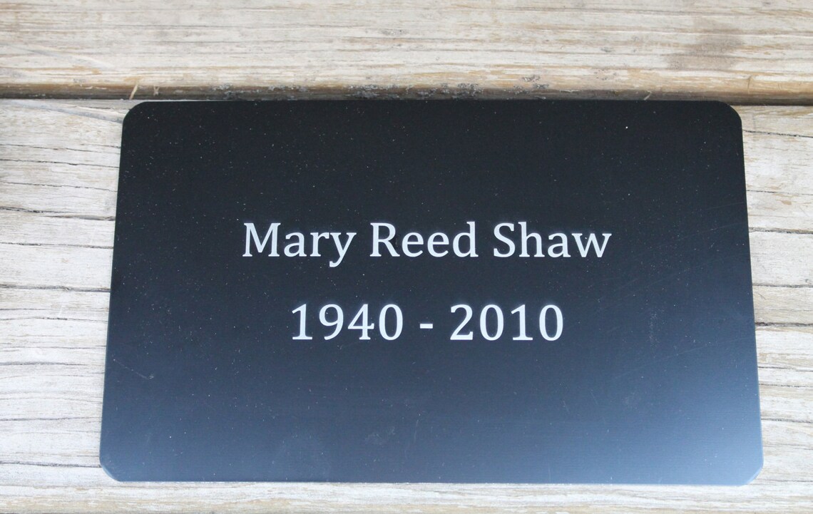 Metal Memorial Plaque With Stake Engraved With Your Custom Etsy
