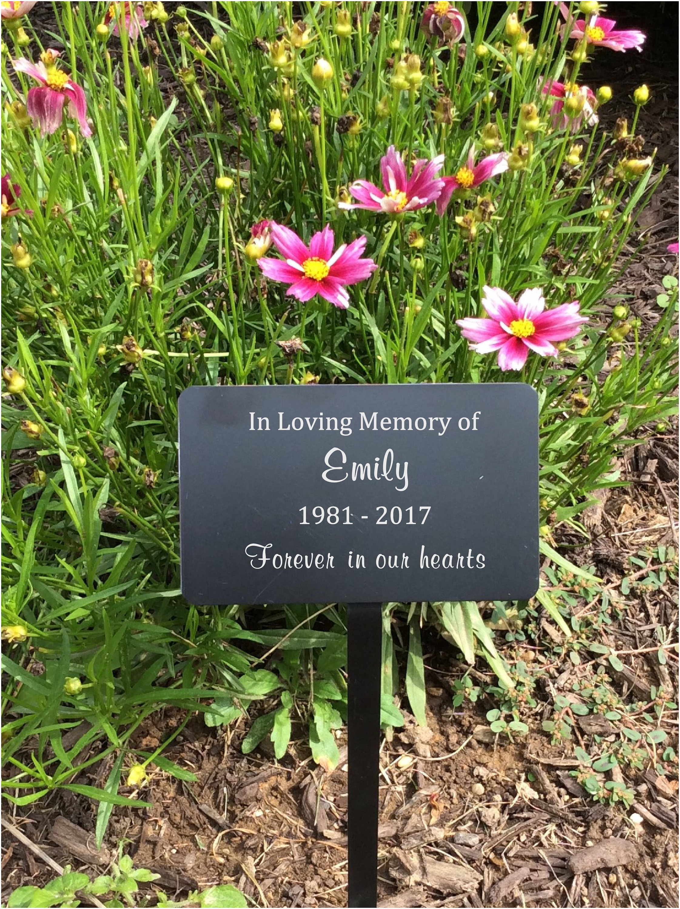 Memorial marker metal garden marker Metal Name Plate metal Etsy