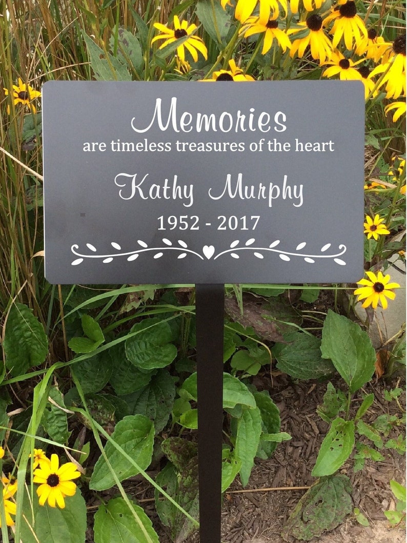 Memorial Garden Plaque Garden Memorial Sign Metal Plaques Etsy
