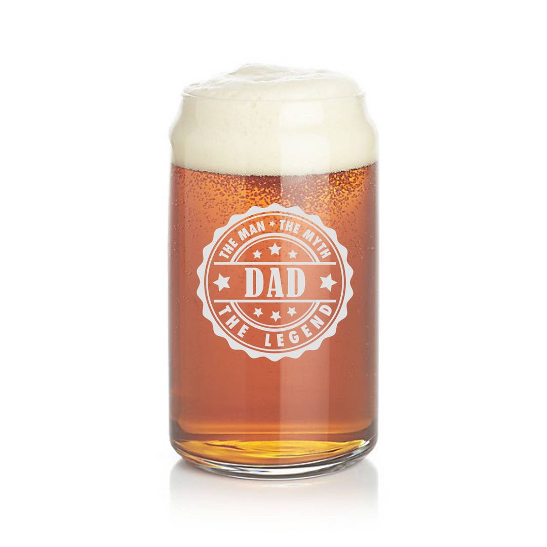 Personalized Pint Glass, Custom Beer Glass, Dad Pint Glasses, Etched