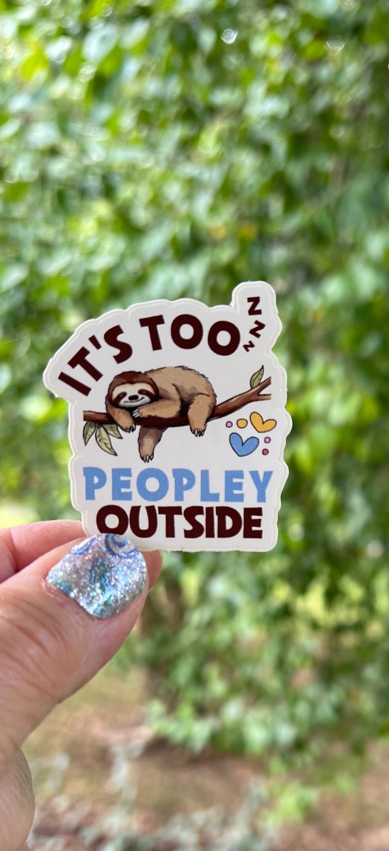 Show off your love for sloths with this adorable sloth vinyl sticker! Designed for durability and style, this waterproof decal is perfect for decorating your laptop, car, water bottle, tumbler, notebook, and more.