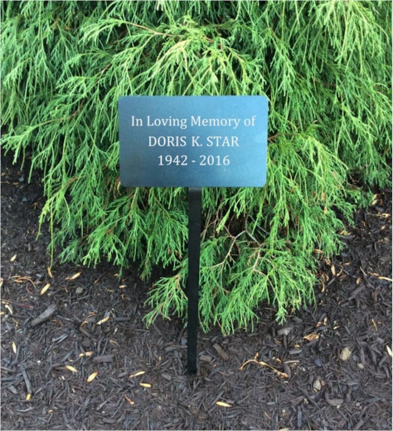 Custom Memorial Memorial Plaque Outdoor Plaques Metal Etsy