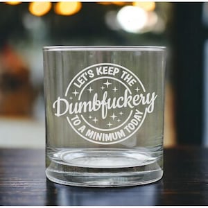 Etched Whiskey Glass Funny Rock  Glass, Engraved Whiskey Glass, Fun Gift
