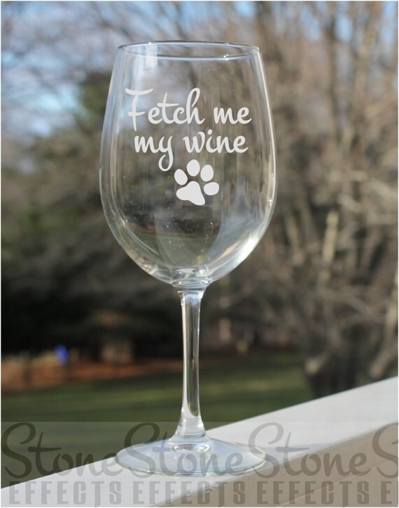 Dog Wine Glasses Etched Wine Glass Wine Glasses Dog 12oz Etsy