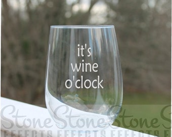 Engraved Stemless Wine Glass, Wine Glass Saying, Wine Glass Quote