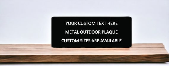 Custom Engraved Metal Plaque: Personalized Outdoor Sign (8x3"H)