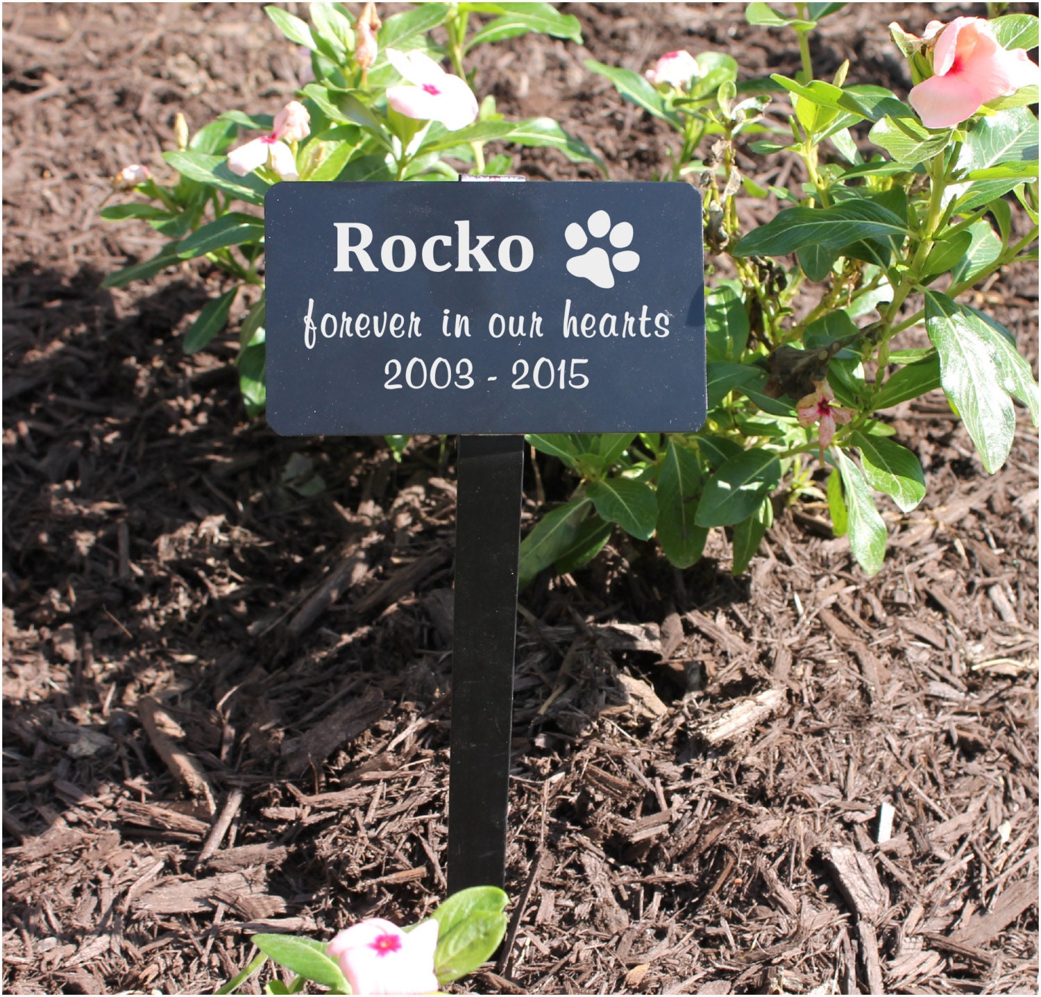 outdoor plaques, pet memorial plaque with stake, pet memorial marker
