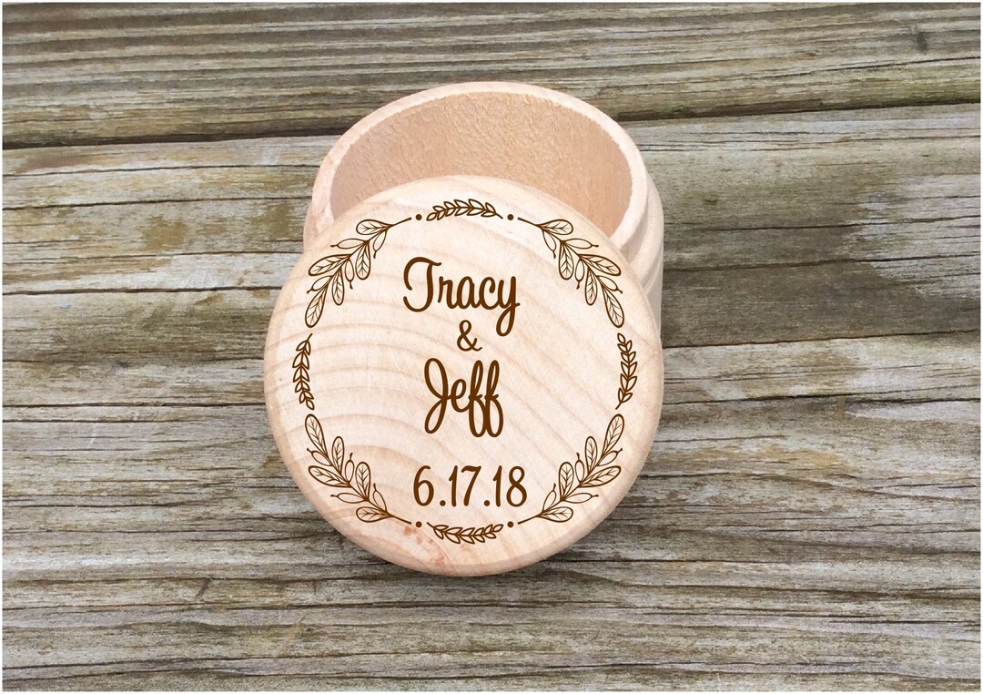 Wedding Ring Box, Engraved Wooden Box, Personalized Wood Ring Box - Etsy