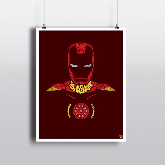 Original Experimentar Calendario Iron Man Word Art Iron Man Pop Art Marvel Pop Art - Etsy España