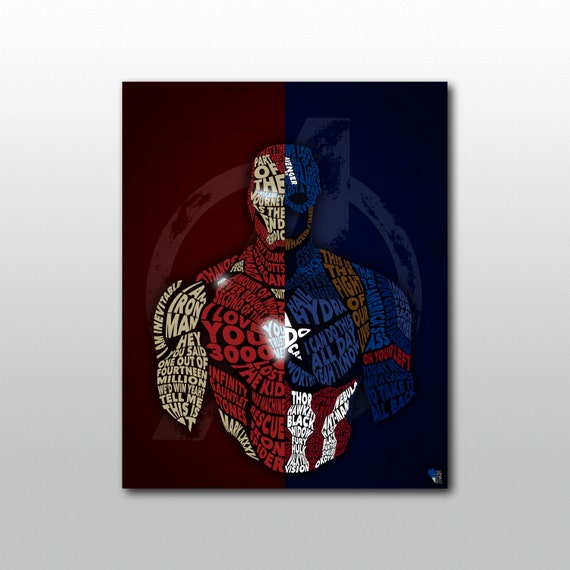 Avengers Endgame Captain America Iron Man Citation Etsy Canada