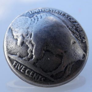 Vintage  Buffalo Coin Button