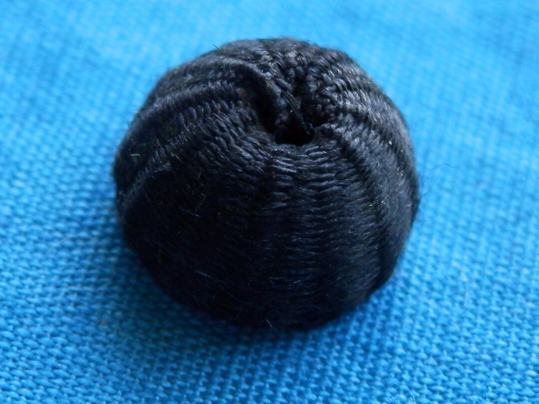 PAIR Hand Made Antique Thread Black Buttons - Etsy