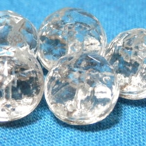 SET of 5 TINY Vintage Glass Buttons