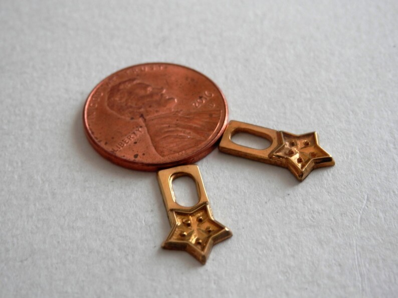 TINY VIntage Gold Fill Charm/ Jewelry Finding STARS Marked GF Etsy