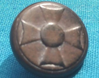 Antique 1851 Goodyear Rubber Cross button BACKMARKED