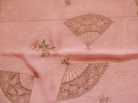 Vintage Pink Scarf Fans - image 1