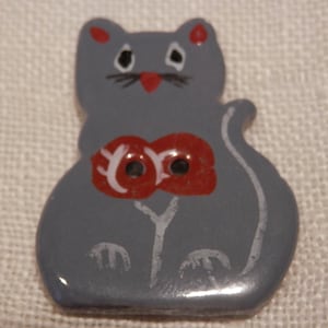 Vintage Kitty Button