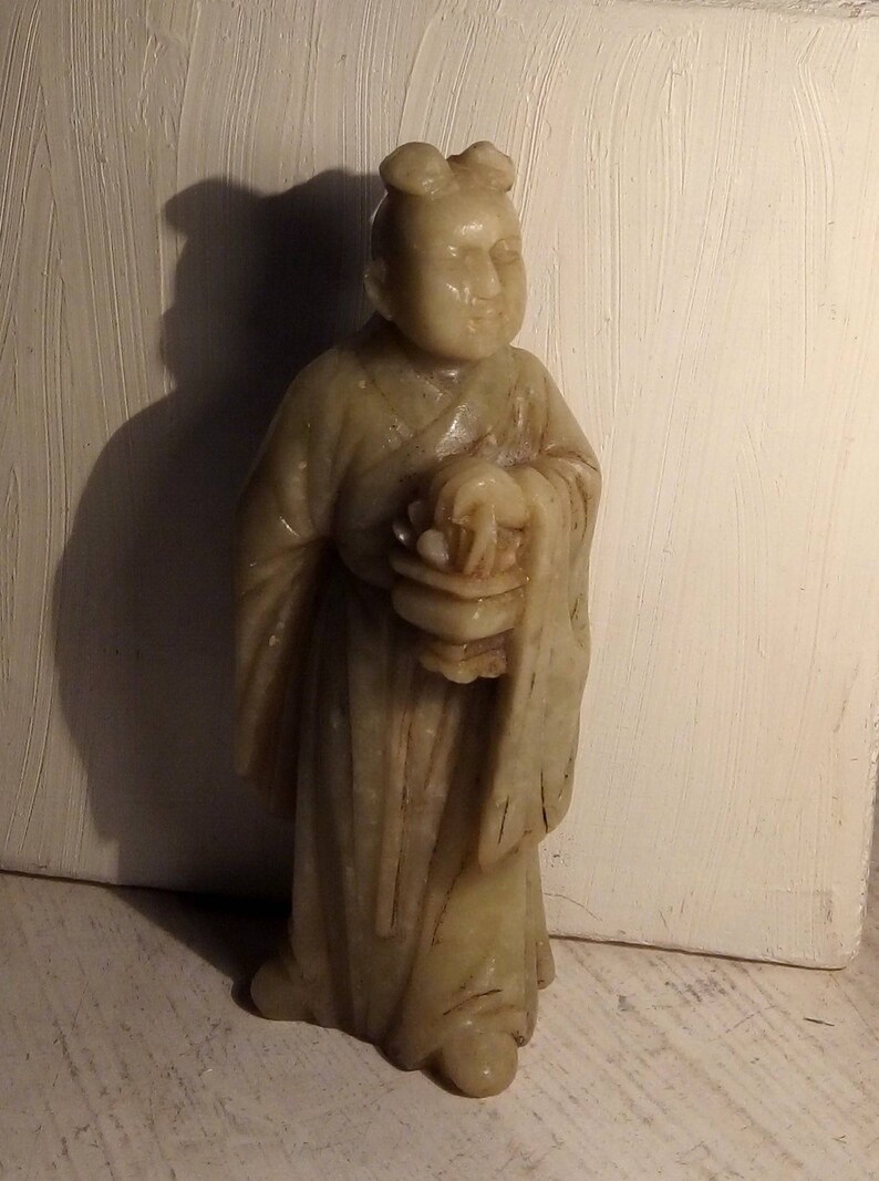 Hand carved Antique Jade Figurine Etsy