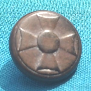 Antiker Goodjahre Rubber Cross Knopf von 1851 mit RÜCKEN