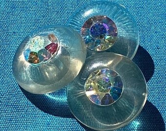 SET  Vintage Rhinestone Button
