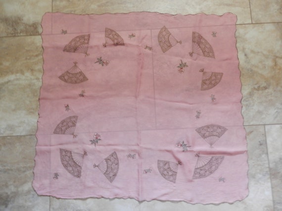 Vintage Pink Scarf Fans - image 2