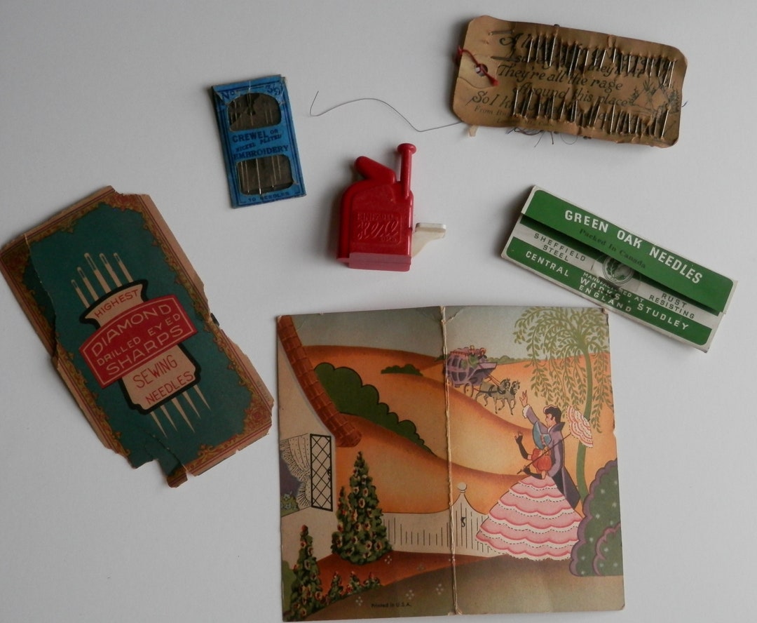 Vintage Needles/ Six Packets Sewing Crewel Work Tapestry Etsy