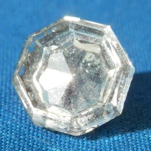 Mirror-backed Octagon Vintage Button