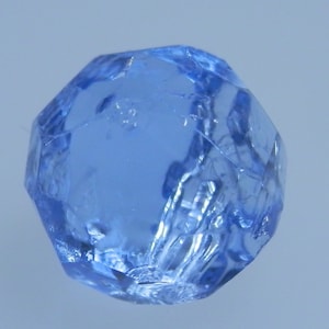 Bottone a sfera vintage in vetro blu sfaccettato STUPENDO