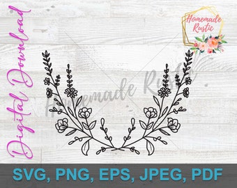 Plik cyfrowy - Kwiatowy - Projekt tatuażu w stylu liniowym kwiatowym. SVG PDF PNG eps jpeg. Do grawerowania laserowego, glowforge, cricut - kwiaty