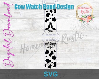 Plik cyfrowy - Projekt paska do inteligentnego zegarka Cow. Plik SVG. Do grawerowania laserowego, glowforge,