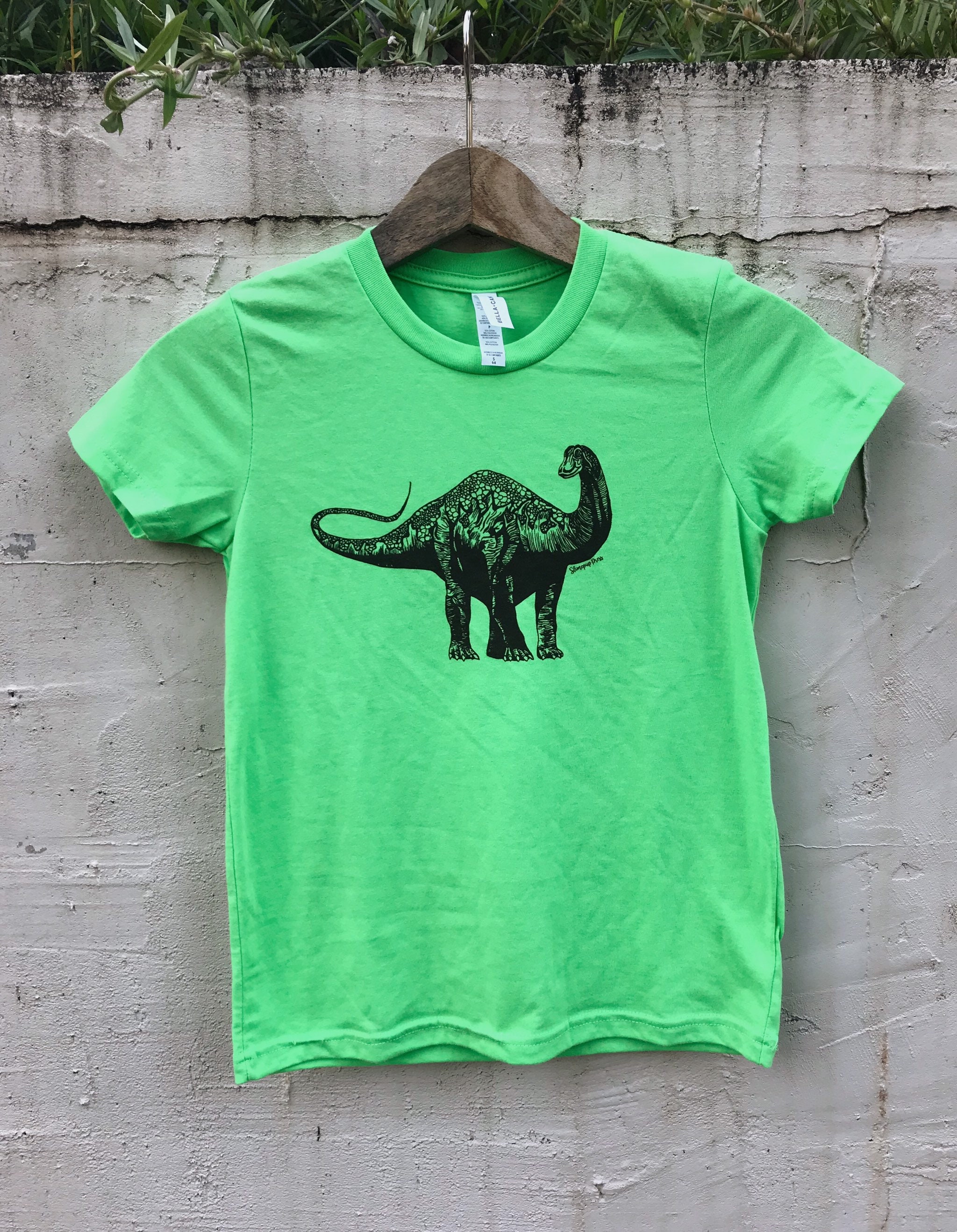 Green Youth Brachiosaurus T-Shirt | Etsy
