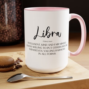 Libra Birth Sign Coffee Cup, 15oz Libra Zodiac Mug,  Astrology Coffee Cup, Gift for Libra, Horoscope Gift Mug, Libra Tea Mug, Gift Mug