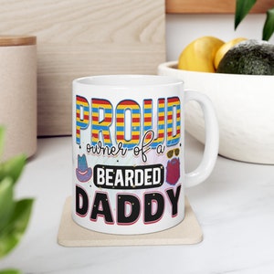 Father&#39;s Day Bearded Daddy 11oz Coffee Mug - Father&#39;s Day, Happy Fathers Day, Gift for Father, Gift for Dad