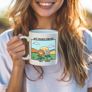 Customizable Best Friends Forever Coffee Mug, Gift for BFF, Tea Mug for Best Friend, Thoughtful Friendship Gift Mug, Personalized Coffee Mug