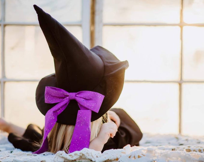 Kids Witch Wig Child Black Purple main image 0