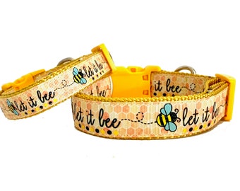 Sweet as can Bee Dog Collar, Bee Dog Leash, Bee Hive Dog Collar