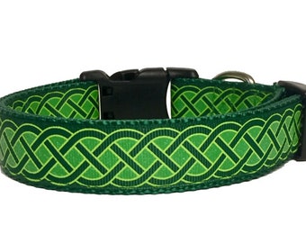 Celtic Knots Dog Collar, Irish Dog Collar, Celtic Dog Leash