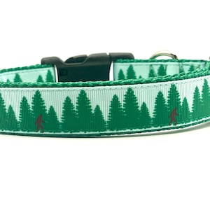 Sasquatch Dog Collar, Big Foot Dog Collar, Forest Dog Collar