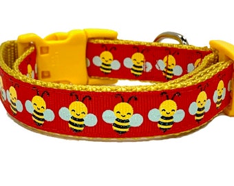 Bee Dog Collar, Bee Dog Leash, Bee Hive Dog Collar