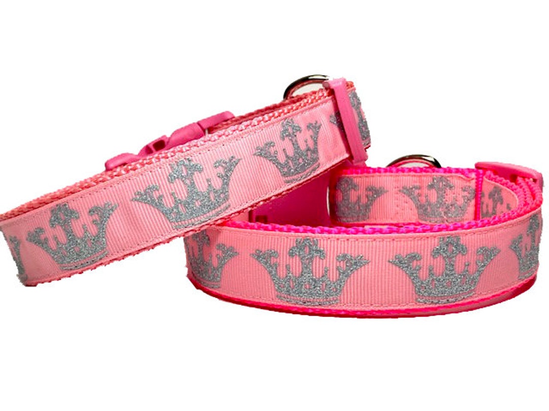 Princess Dog Collar, Dog Gift, Dog Birthday, Crown Dog Collar, Pink Dog