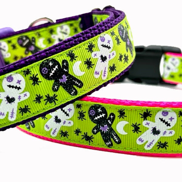 Voodoo Dog Collar, Mardi Gras Dog Collar or leash