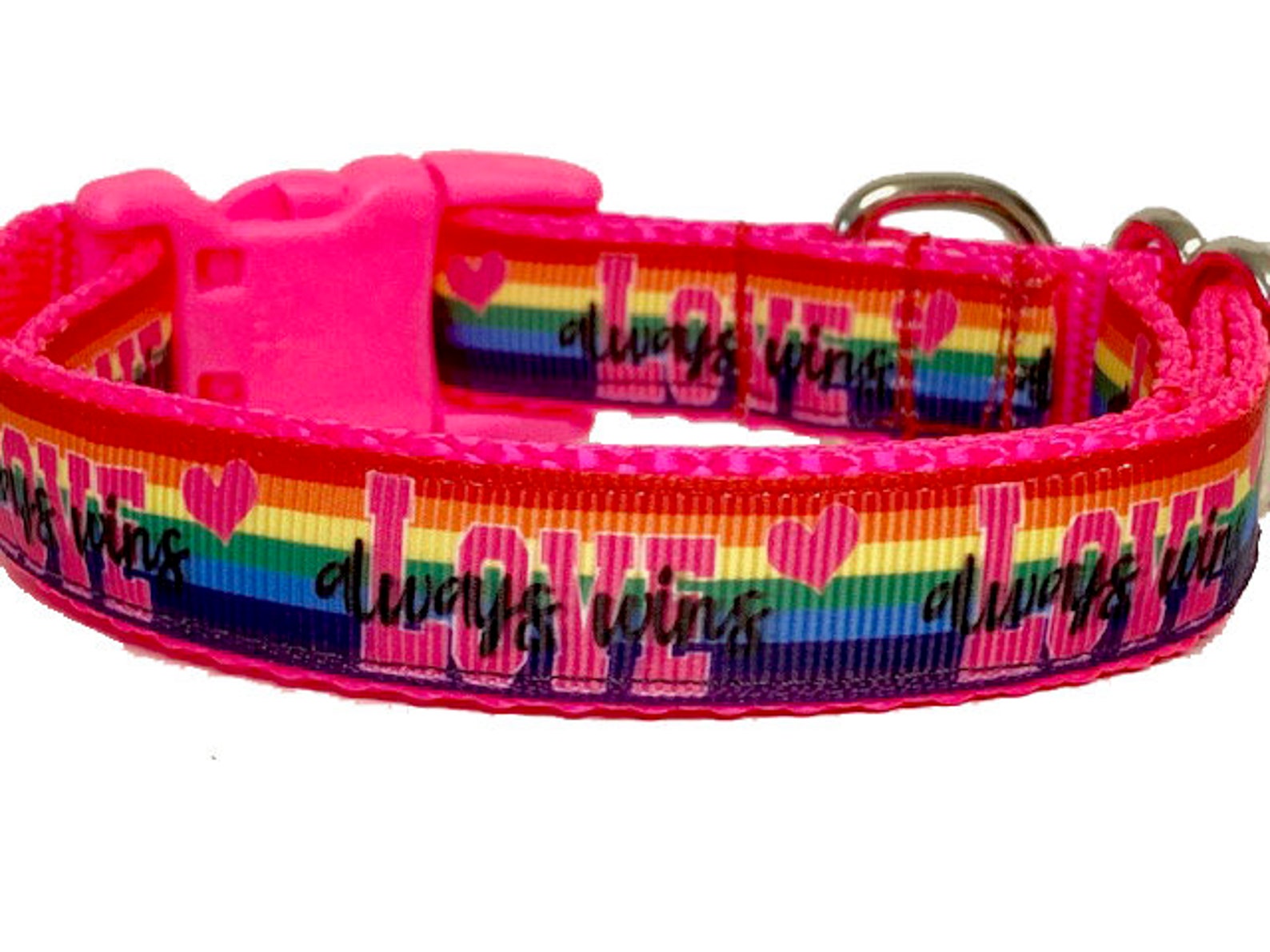 Pride Rainbow Dog Collar Gay Pride Dog Collar Love always Etsy