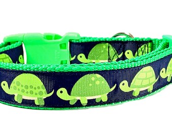 Turtle Dog Collar, Save the Turtles, Visco Girl Dog Collar