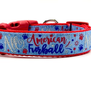 4th of July Dog Collar, USA Collar, Pet Collar, Patriotic Cat Collar, Red White Blue, American Furball