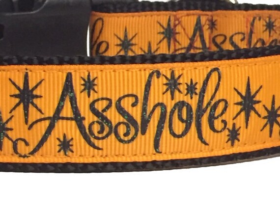 Asshole Dog Collar Funny Dog Collar Bad Words Adult Content 