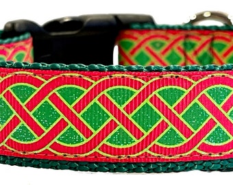 Celtic Knots Dog Collar, Irish Dog Collar, Celtic Dog Leash