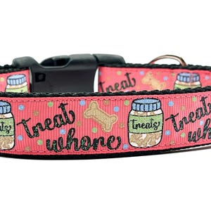 Treat dog collar, Funny Dog Collar, Dog Gift, Bad Word Dog Collar, Adult Dog Collar