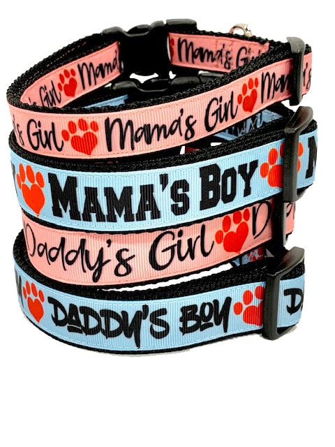 Daddys Boy Dog Collar Funny Fathers Day Gift From Dog Male 